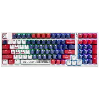 A4Tech Клавиатура A4TKLA47390, USB кабель, Механическая, RGB, Anti-Ghosting, 104 клавиши, ENG, Линейные, Макро клавиши (A4TKLA47390)