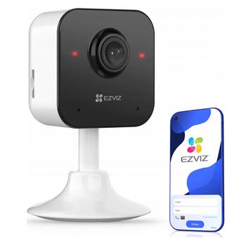 EZVIZ H1C CS-CH1C iekštelpu Wi-Fi kamera, 2MP, 108°, 10m IR, divvirzienu audio, MicroSD līdz 512GB, balta (CS-CH1C)