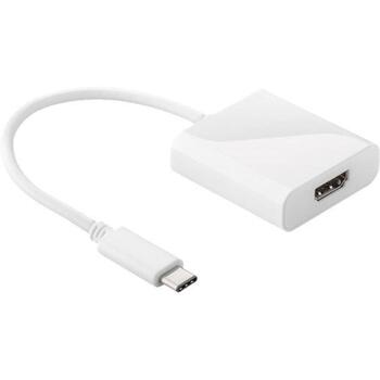 Goobay USB-C HDMI адаптер 66259, 0.2м, USB-C папа, HDMI мама Type A, 4096x2160, 30Гц, 3D, белый (66259)