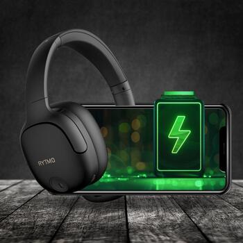 Manta Наушники HDP1001BK, 600mAh, 50ч, Bluetooth 5.3, 4 микрофона, USB-C, 3,5mm AUX, жесткий чехол (HDP1001BK)