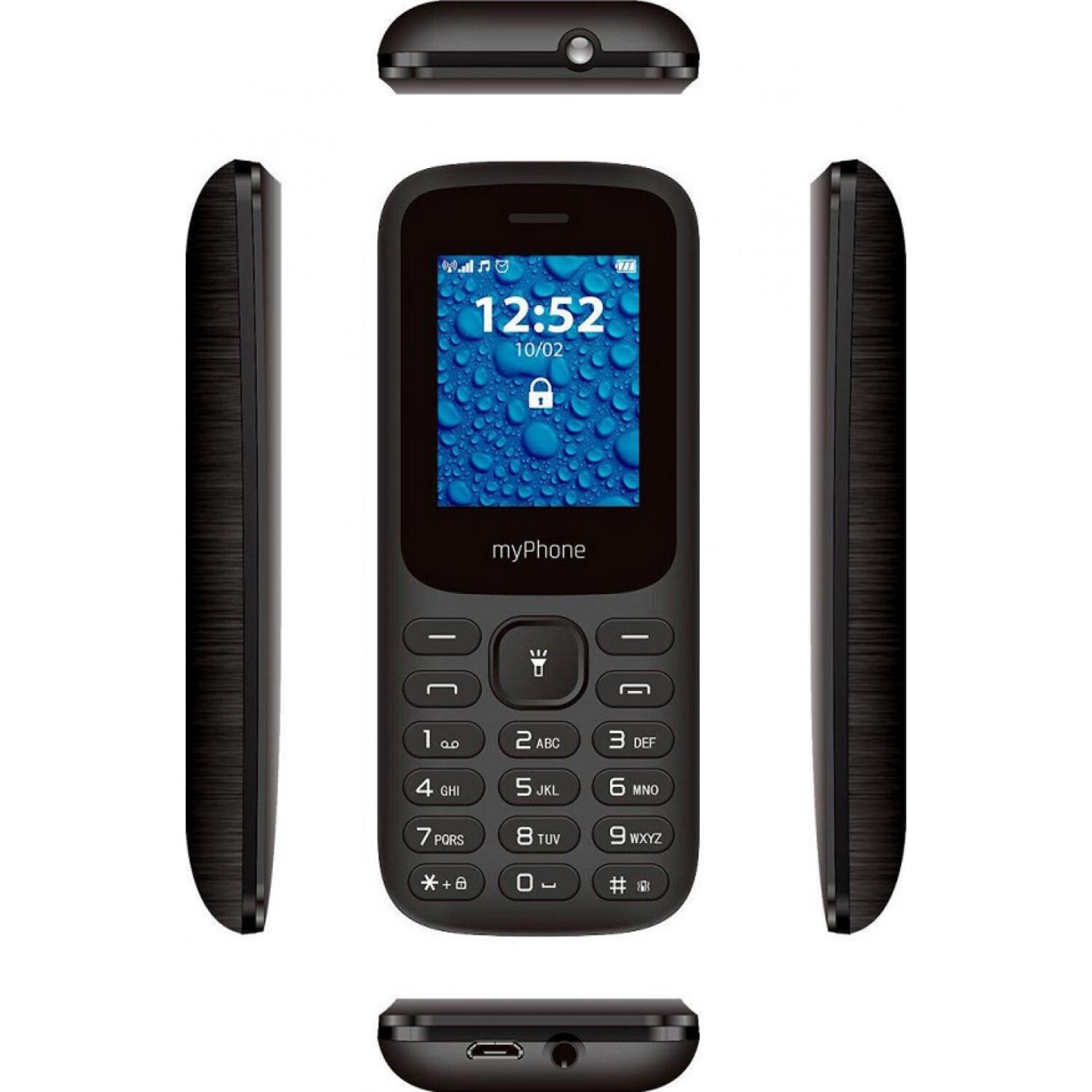 Myphone 2220 TEL000672, 1.77in TFT 128x160, 32MB, microSD до 16GB, Dual SIM, GSM, Bluetooth 2.1, 900mAh, FM радио, LED фонарик (TEL000672)