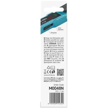 Emos Тестер напряжения VT-120 M0048N, 0-250V DC, 0-250V AC/DC, 0-60Hz, оптический + акустический сигнал (M0048N)