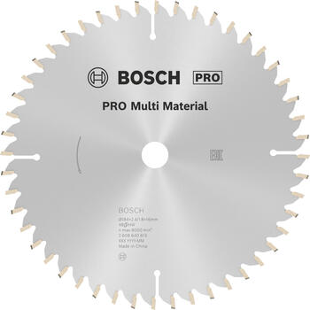 Ripzāģa disks 184x16 mm Multi material, Rokas ripzāģiem PRO MULTI MATERIAL RIPZĀĢA ASMENS, 2608640815, BOSCH (2608640815)