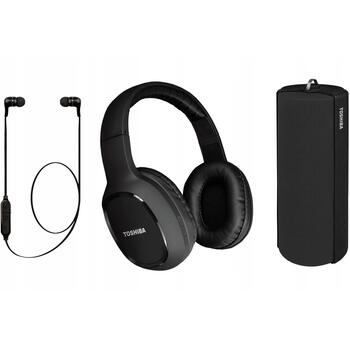 Toshiba Bezvadu austiņas HSP-3P19-II TY-HSP-3P19K, 154g, 4h, 20-20000Hz, Bluetooth, 2.0 (Stereo), 8m, 10h, 6W (TY-HSP-3P19K)