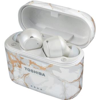 Toshiba беспроводные наушники RZE-BT750EPNZ, Bluetooth 5.1, 10 м, IPX4, зарядка Qi, 4,5 ч, 600mAh, микрофон, регулировка громкости (RZE-BT750EPNZ)