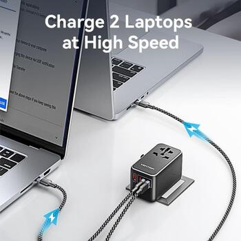 Adapter with Vention 100W charger 1xUSB-A 3xUSB-C (FJGB0)