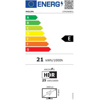 Philips OLED монитор 27M2N6501L/00, 67,3 см, 2560 x 1440, 240 Гц, 0,03 мс, 400 кд/м², HDMI 2, белый (27M2N6501L/00)