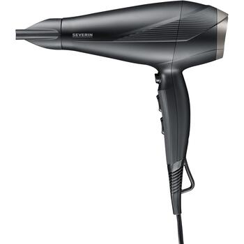Severin Фен 0167, 2300W, 2 скорости, 3 температурных режима, 2 насадки, 2.8m шнур, ионизатор, диффузор (0167)