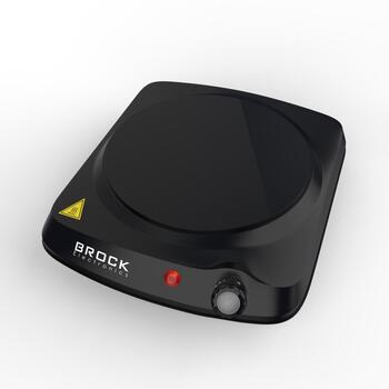 Brock HPI 3001 BK индукционная плита, 1200W, 1 зона, 17,5см, механическое управление, черный (HPI 3001 BK)