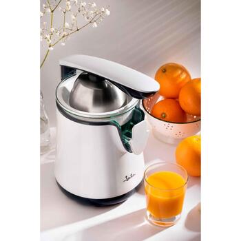 Jata JEEX1058 соковыжималка для цитрусовых, 350 Вт, 230 В, 1 скорость, белый, пластик, крышка от капель, нескользящее основание (JEEX1058)
