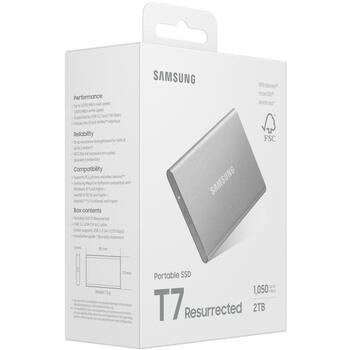 Samsung Внешний SSD MU-PD2T0G/WW, 2000 ГБ, 1050 МБ/с, 1000 МБ/с, USB Type-C, 10 Гбит/с, 256-битный AES, ударопрочный (MU-PD2T0G/WW)