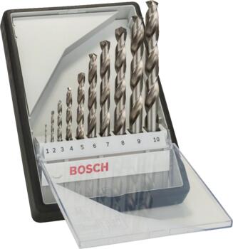 Metāla urbju komplekts HSS-G Robust Line (10gab.) 2607010535 BOSCH (2607010535)