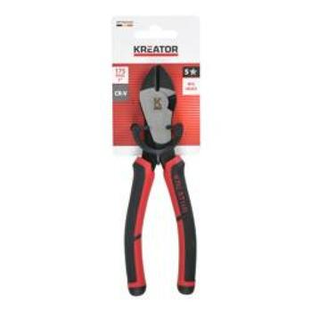 Kreator кусачки KRTH60504, 185мм, 23мм, 22мм, хром ванадий, плоский захват, мягкая рукоятка (KRTH60504)
