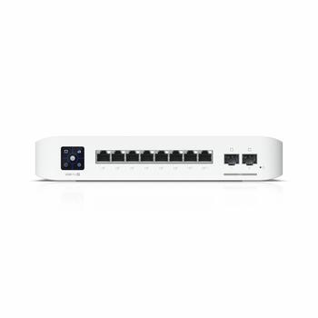 Коммутатор Layer 3 8 портов Gigabit PoE с 6 × PoE+ и 2 × PoE++ RJ45 2 × 10G SFP+ uplink общий PoE бюджет 120 Вт USW Pro 8 PoE Белый Ubiquiti (USW-PRO-8-POE-EU)