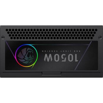 Gamemax barošanas bloks RGB 1050G, 1050 W, Zelta, Pilnībā modulārs, 1 x 24 pin ATX, 2 x 8 pin CPU, 2 x 8 pin PCIe, 4 x SATA (RGB 1050G)