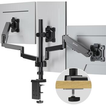 Onkron крепление для монитора, G280-B, 13-32 дюйма, 1-8 кг (x3), VESA 75x75, 100x100 мм, наклон -45° до +90°, поворот 180°, черный (G280-B)