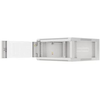 Lanberg Настенный шкаф WFFA-5604-10S, 4U, 600mm, 60kg, RAL7035, стеклянные двери, IP20 (WFFA-5604-10S)