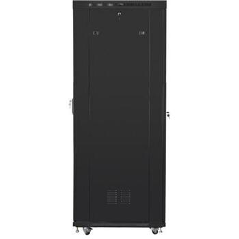Lanberg Установка шкафа 19 42U 800mm, 800kg, перфорированная дверь, LCD, IP20, 6 слотов для вентиляторов, 4 вертикальные рейки (FF01-8042-23BL)