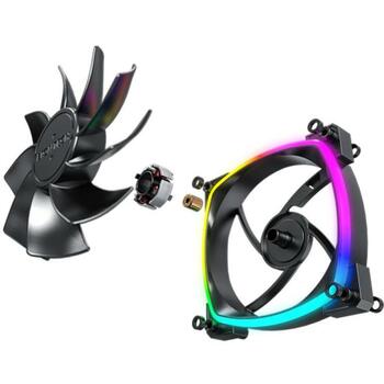 Montech Datora korpuss ventilators RX120 PWM BLACK 3 IN 1, 120mm, 1600RPM, 27dB, 3xRGB, 4-pin PWM (RX120 PWM BLACK 3 IN 1)