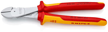 Augstas izturības diagonālie griezēji, KNIPEX, 74 06 250, VDE pārbaudīti, griešanas jauda līdz Ø 4.6 mm (74 06 250)