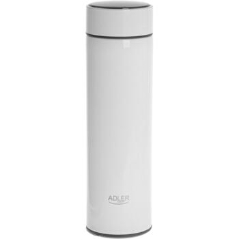 Adler Термос AD 4506w, 473 мл, 304 нержавеющая сталь, LED дисплей, аккумулятор, можно мыть в посудомоечной машине (AD 4506w)
