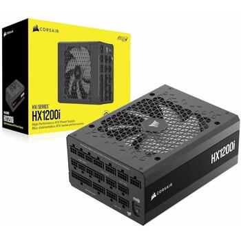 Corsair HX1200i (2025), PC power supply black, 2x 12V-2x6-PCIe, 5x PCIe, cable management, 1200 watts (CP-9020307-EU)