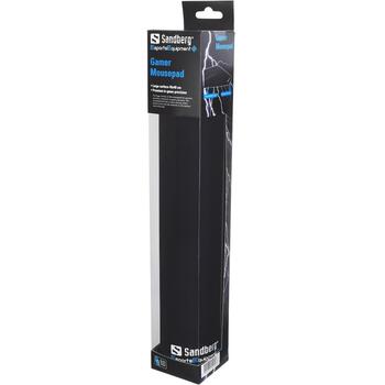 Sandberg Spēļu peles paklājs 520-26, 450 mm, 400 mm, 4 mm, melns, monotons, spēļu peles paklājs (520-26)