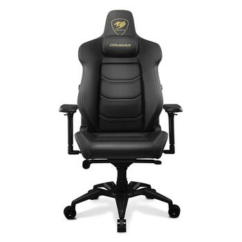 Игровое кресло с поддержкой поясницы 4-way магнитной подушкой для шеи спинкой с наклоном 180° 4D подлокотниками и PVC кожей Чёрный CGR-ARMOR EVO-RY COUGAR (CGR-ARMOR EVO-RY)