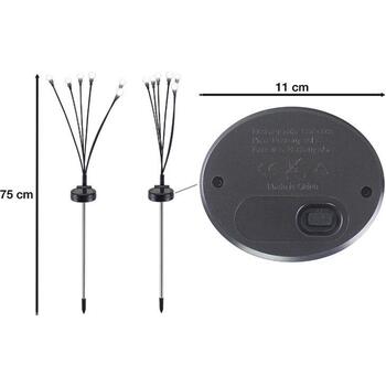 Beper Садовая лампа P207ILO104, 1.2 V, 6 ламп, IP44, Ni-MH 300 mAh, черный, пластик (P207ILO104)