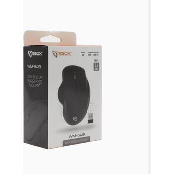 Sbox Беспроводная мышь WM-549B, 6D, 1600 DPI, 10m, 1 x AA, черная, оптический сенсор, USB 2.0 (WM-549B)