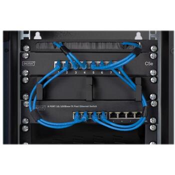 Digitus Полка для стойки DN-10-TRAY-1-B, 14.7cm, 21cm, перфорированная, 1U, RAL 9005, сталь (DN-10-TRAY-1-B)