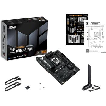 Asus Mātesplate TUF GAMING B850-E WIFI, AMD AM5, DDR5, 256 GB, 4 DIMM, 3 M.2, 4 SATA III, 2.5 Gb Ethernet, Wi-Fi 6E (TUF GAMING B850-E WIFI)
