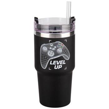 Paladone XBOX Gamer Cup PP14597XB, 0.6l, metāls, melns, 3 dzeršanas režīmi, izolēta, mīksts pieskāriens (PP14597XB)