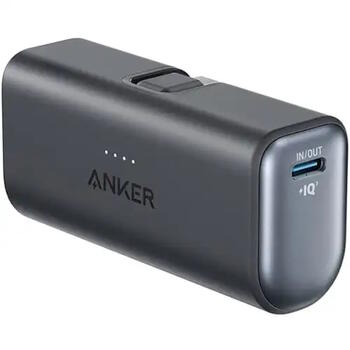 Супер удобный и компактный внешний аккумулятор 5000 mAh 12 W со встроенным USB-C разъёмом чёрный A1653H11 Anker (A1653H11)
