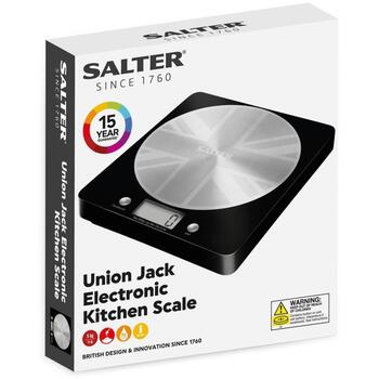 Salter Кухонные весы 1036 UJBKDREU16, 5кг, нержавеющая сталь, черный, добавить и взвесить, метрические и имперские единицы (1036 UJBKDREU16)
