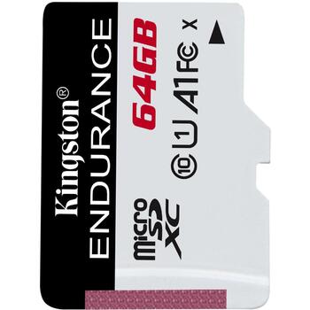 Kingston Карта памяти SDCE/64GB, 64 ГБ, microSDXC, UHS-I U1, 95 МБ/с, 30 МБ/с, A1, устойчива к экстремальным температурам (SDCE/64GB)