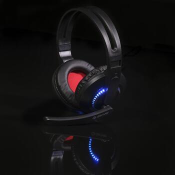 Denver Провода игровая гарнитура GHS-101 123030000030, 1.7m, 3.5mm, USB, несъемный микрофон, пассивное шумоподавление (123030000030)