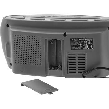 Adler будильник-радио AD 1121 S, 230V, 2 будильника, AM/FM, 1,8