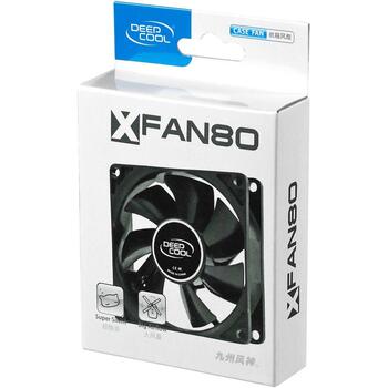 Deepcool Datora ventilators XFAN 80 DP-FDC-XF80, 80mm, 1800RPM, 21.8CFM, 20.3dBA, hidro gultņi (DP-FDC-XF80)