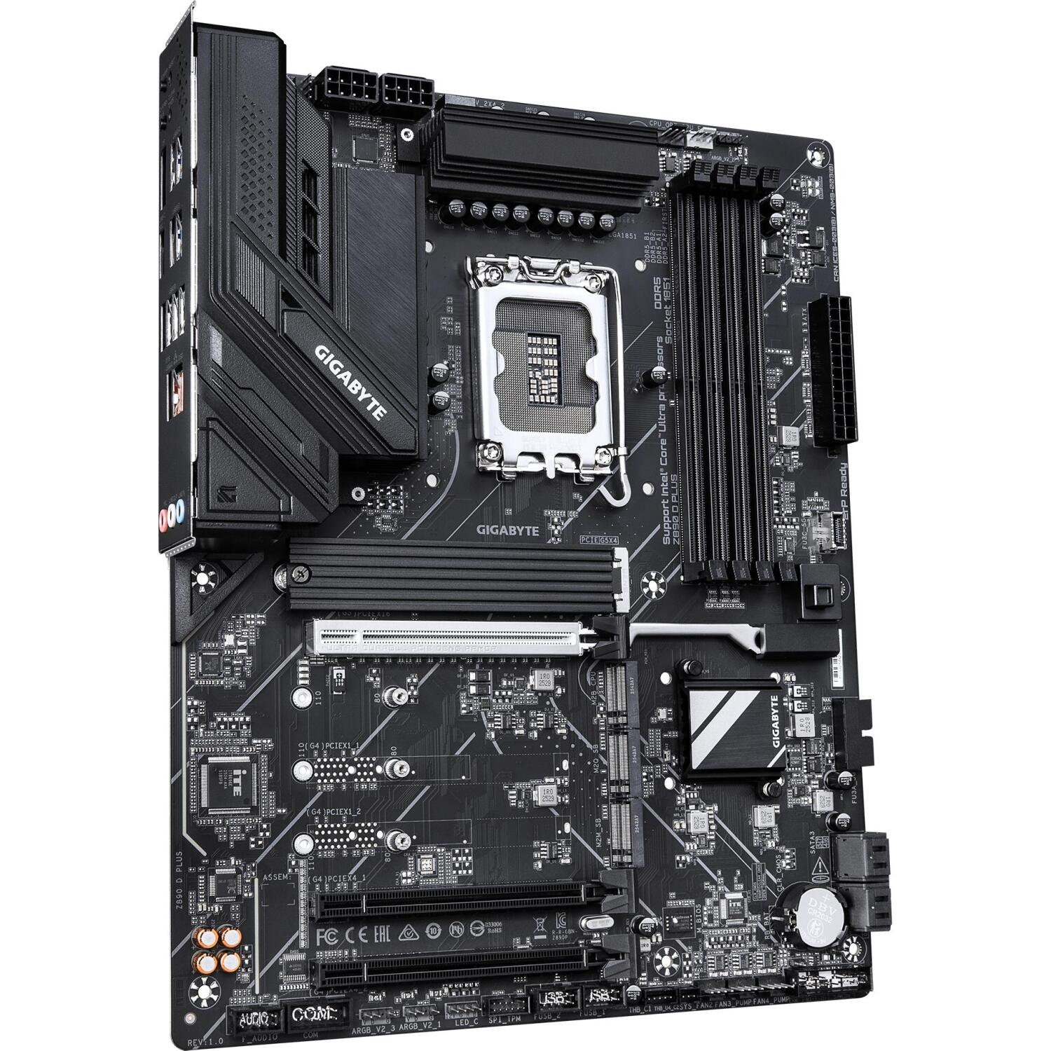 Gigabyte Z890 D PLUS материнская плата, LGA 1851, DDR5, 4x DIMM, 256 ГБ, ATX, Intel Z890, 4x M.2, 4x SATA III, 2.5 GbE LAN (Z890 D PLUS)