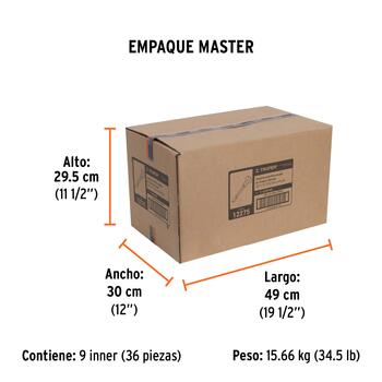 Kalts ar rokturi 19x250mm C-3/4X10G TRUPER (C-3/4X10G)