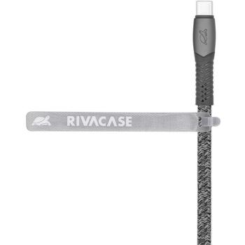 Rivacase USB-C к USB-C КАБЕЛЬ PS6105GR21, 2.1м, 3A, 480Mbps, медные провода, плоский дизайн (PS6105GR21)