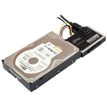 Media-Tech SATA/IDE USB адаптер MT5100, USB 3.0, 3 устройства, черный, SATA 22pin, PATA 44pin, PATA 40pin, USB Type B (MT5100)