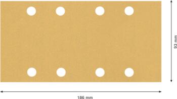 Slīppapīrs, kokam, perf 186x93,G100,50gab, Orbitālajām slīpmašīnām EXPERT C470 SMILŠPAPĪRS, 2608900938, BOSCH (2608900938)
