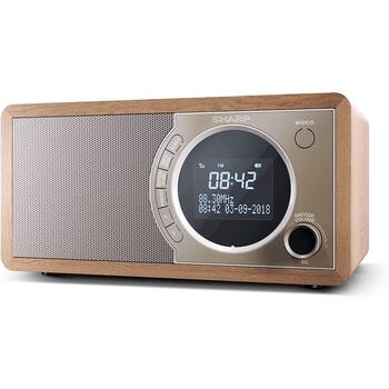 Sharp Цифровое радио DR-450(BR), 3W, DAB, DAB+, FM, Bluetooth, Коричневый (DR-450(BR))
