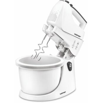 Zelmer Миксер ZHM2559 70305411P, 750 Вт, 5 скоростей, 3 л, TURBO, мягкое прикосновение, венчик, крюки для теста (70305411P)