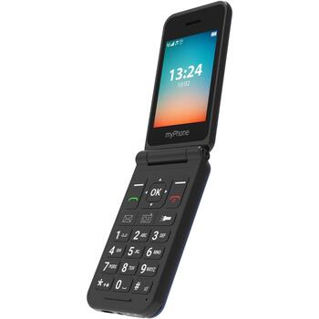Myphone Flip TEL000906, 2.8 дюйма, 128 МБ, 48 МБ, 1000 мАч, 4G, LTE, VoLTE, Dual-SIM, USB-C, 1.3 МП, FM радио, кнопка SOS (TEL000906)