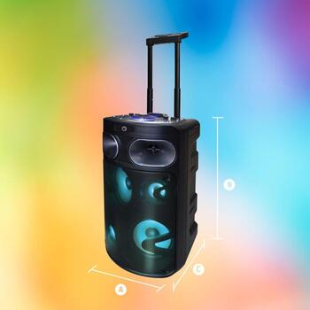 Manta Караоке колонка SPK0803B140, 140W, Bluetooth, FM радио, AUX, USB, MicroSD, 4ч воспроизведения (SPK0803B140)