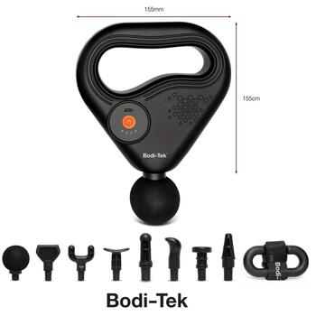Bodi-Tek Sporta perkusijas masāžas pistole BT-MAWB-EU/1.1, 4 režīmi, 1800-3000 apgr./min, 8 galviņas, uzlādējams (BT-MAWB-EU/1.1)