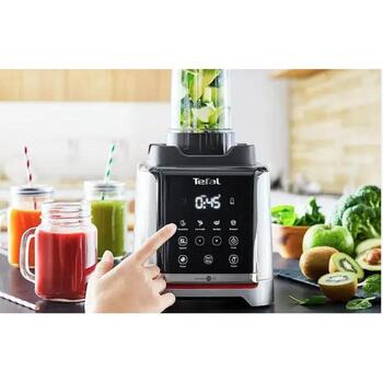 Tefal Блендер Infiny Mix+ BL91HD31, 1600 Вт, 2.6 Л, Tritan, 5 программ, дробление льда, нержавеющая сталь/черный (BL91HD31)